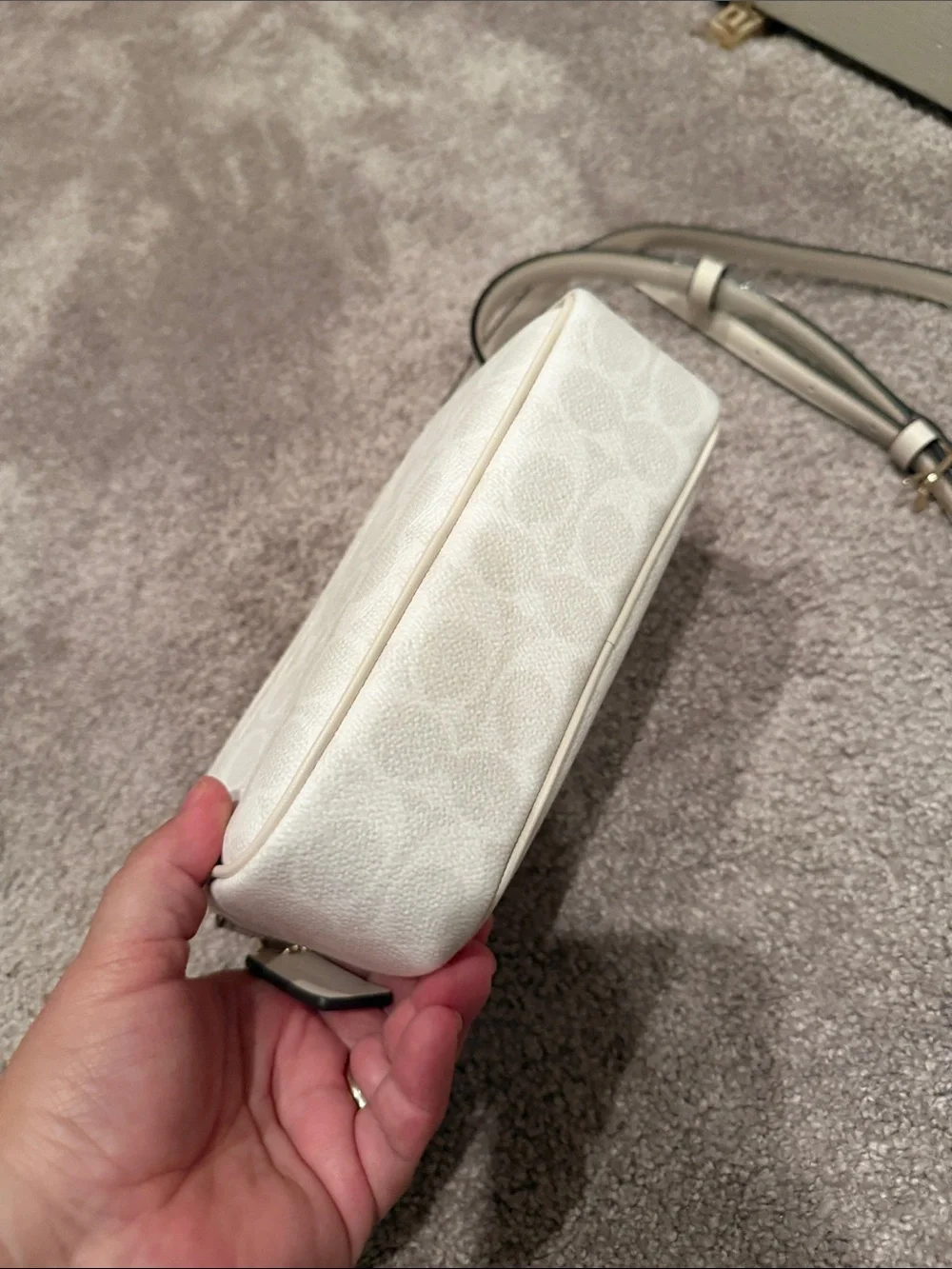 Coach Chalk Pebble Canvas Small Crossbody Bag